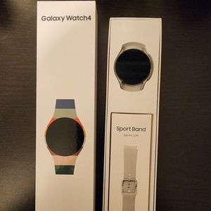 Samsung Unlocked Watch 4 LTE Aluminum Smarthwatch Silver.          Gray band.